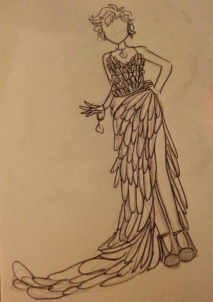 Feathered Dress by Kathryn Reid